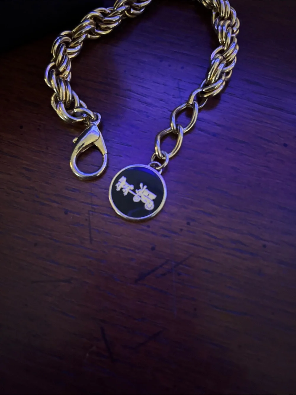 “Rare” Coach Gold-Tone Link Charm Bracelet